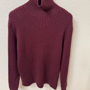 Hugo Boss Deep Purple Knit Sweater Burgundy wool acrylic Made in Italy